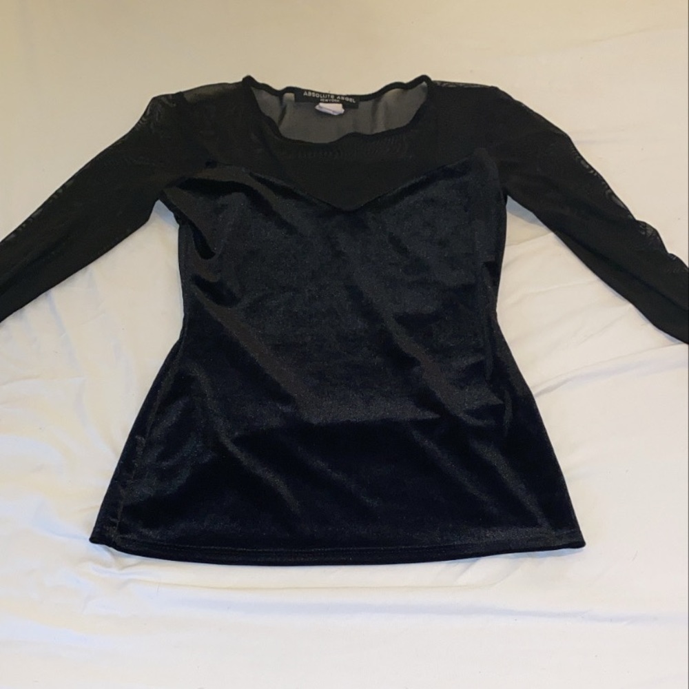 Suede like dressy top